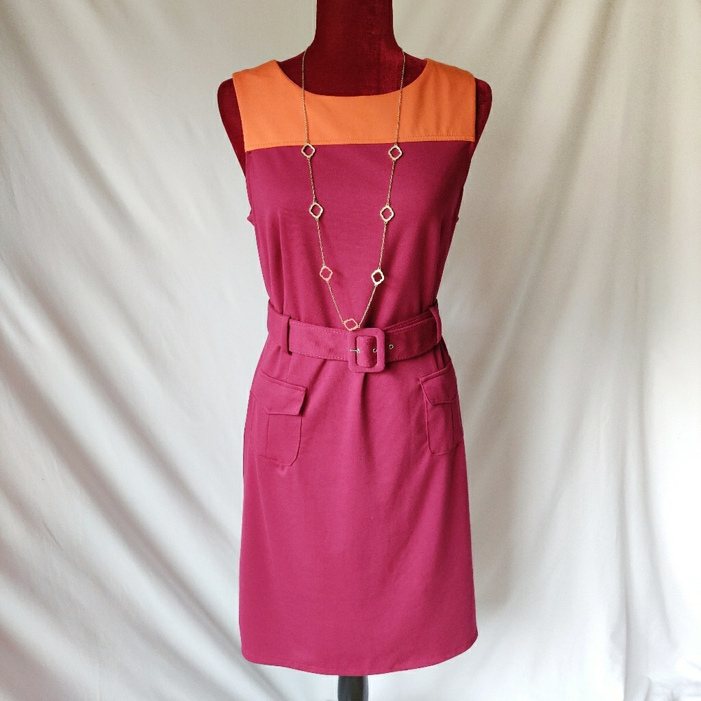 NWOT Merona | Colorblock Belted Dress | sz 8